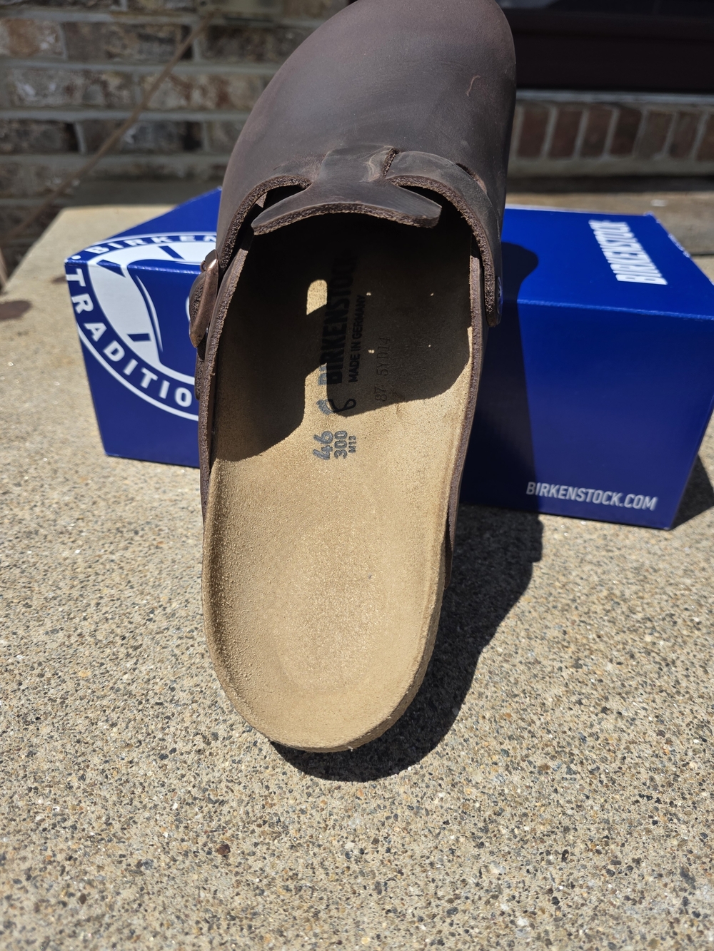 Birkenstock Boston Oiled Leather Habana EU 46 / US Men's 13 - Picture 8 of 9